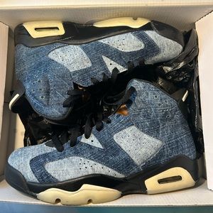 Blue denim Retro 6’s